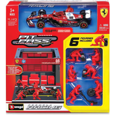 Bburago 1:43 Ferrari F1 Pit Pass SF-25 (2025): Ferrari F1 varikkopilttuu