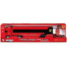 Bburago 1:43 Ferrari F1-rekka (Ferrari Iveco S Way cab w/Trailer) + 1 Ferrari F1 auto 1:43 SF-24