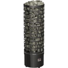 SAWO Aries Round Black Ni2 separate control electric heater