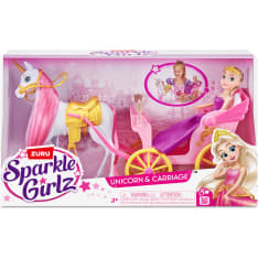 Sparkle Girlz Princess With Unicorn & Carriage nukke