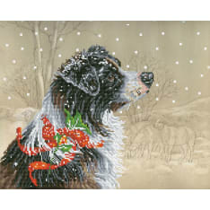 Diamond Dotz Christmas Collie 40x50cm diamond work