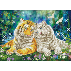 Diamond Dotz Tiger Smooch 77x55cm timanttityö