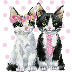 Diamond Dotz Mr & Mrs Pink 42x47cm diamond work