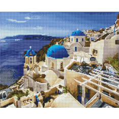 Diamond Dotz Santorini Blue 42x52cm timanttityö
