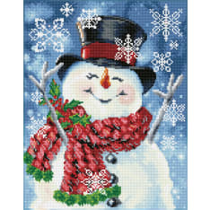 Diamond Dotz Joyful Jolly Snowman 35,5x45,5cm timanttityö