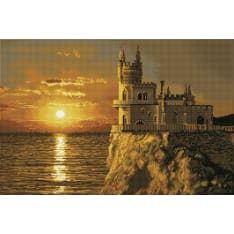 Diamond Dotz Swallow’s Nest Castle diamond craft