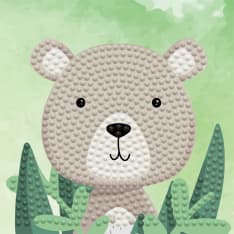 Diamond Dotz Woodland Bear 10,2x10,2cm timanttityö + muovikehys