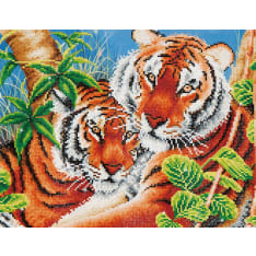 Diamond Dotz Tender Tigers 37x52cm timanttityö