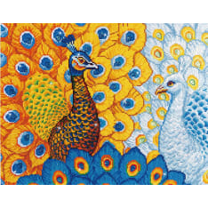 Diamond Dotz Romantic Peacocks 49x57cm diamond work