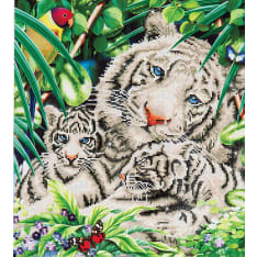Diamond Dotz White Tiger & Cubs diamond craft