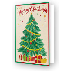 Diamond Dotz Merry Christmas Tree onnittelukortti timanttityö