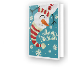 Diamond Dotz Merry Christmas Snowman Greeting Card Diamond Painting