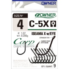Owner Iseama X w/Eye carp hook