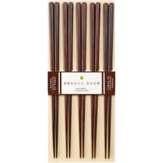 Kawai Plain Wood 5P chopsticks