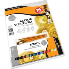 Daler Rowney Simply Acrylic Starter set, 16 pc