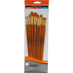 Daler-Rowney Simply Gold Taklon 10 kpl pitkävartiset keinokuitusiveltimet