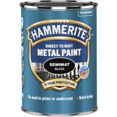 Hammerite semi-matte 250ml black Metallic paint