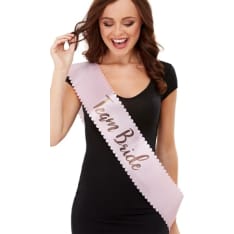 Team Bride pink shoulder strap