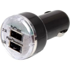 Streetwize Twin 12/24V 2.1A 2 x USB cigarette lighter charger