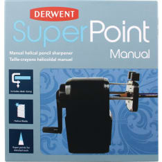Derwent Super Point Manual Desk Sharpener with helical blade
