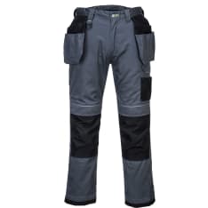 Portwest T602 Zoom grey/black hanging pocket work pants