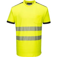 Portwest T181 keltainen/musta Hi-Vis t-paita