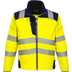 Portwest T402 keltainen/sininen softshell-huomiotakki