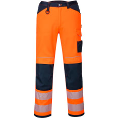 Portwest PW340 orange/blue Hi-Vis work trousers