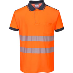 Portwest T180 orange/blue Hi-Vis polo shirt