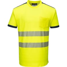 Portwest T181 keltainen/sininen Hi-Vis t-paita