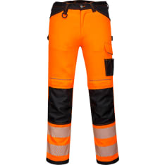 Portwest PW340 orange/black Short Hi-Vis work trousers