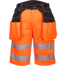 Portwest PW343 Orange Hi-Vis Hanging Pocket Shorts