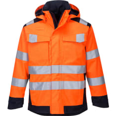 Portwest MV70 Modaflame Rain+ Hi-Vis Multi-Norm Contrast FR Jacket