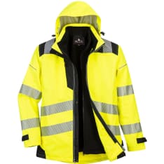 Portwest PW365 yellow Hi-Vis 3-in-1 work jacket