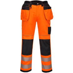Portwest PW306 orange Hi-Vis Stretch pocket trousers