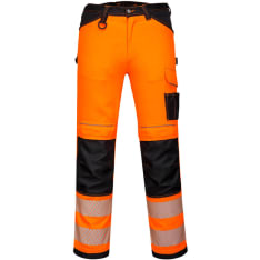Portwest PW303 orange/black hi-vis Lightweight stretch trousers