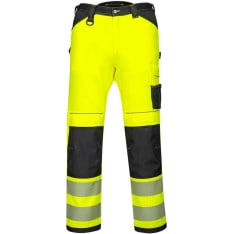 Portwest PW303 yellow/black hi-vis Lightweight stretch trousers