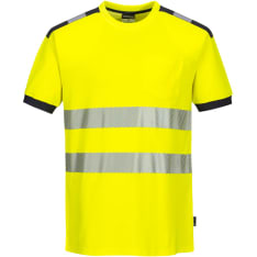 Portwest T181 keltainen/harmaa Hi-Vis t-paita
