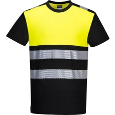 Portwest PW311 Black/Yellow Hi-Vis T-Shirt