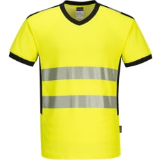Portwest PW310 Yellow Hi-Vis V-Neck T-Shirt