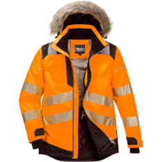 Portwest PW369 orange/black Hi-Vis winter parka