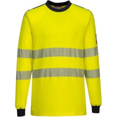 Portwest WX3 Hi-Vis fire retardant yellow/navy T-shirt