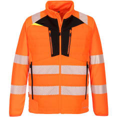 Portwest DX473OBR orange Hi-Vis Hybrid winter work jacket