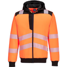 Portwest PW327OBR5XL PW3 Hi-Vis Zip Hoodie