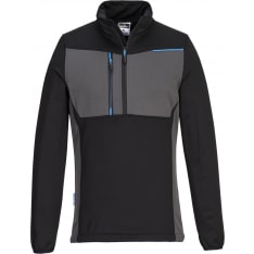 Portwest T755-WX3 musta tekninen fleece puolivetoketjulla