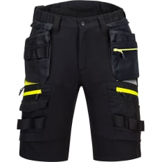 Portwest DX444BKR black hanging pocket shorts