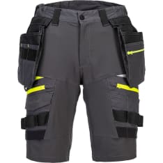 Portwest DX444BKR black hanging pocket shorts