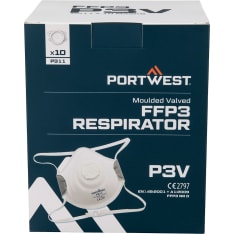 Portwest P311 Moulded FFP3 Valved Respirator (Pk10)