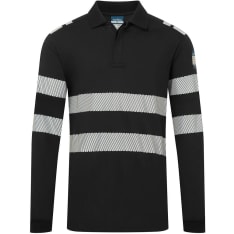 Portwest FR733 PW3 Modaflame Knit FR Long Sleeve Polo Shirt