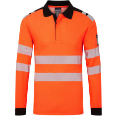 Portwest FR734 PW3 Modaflame Knit HVO FR Long Sleeve Polo Shirt